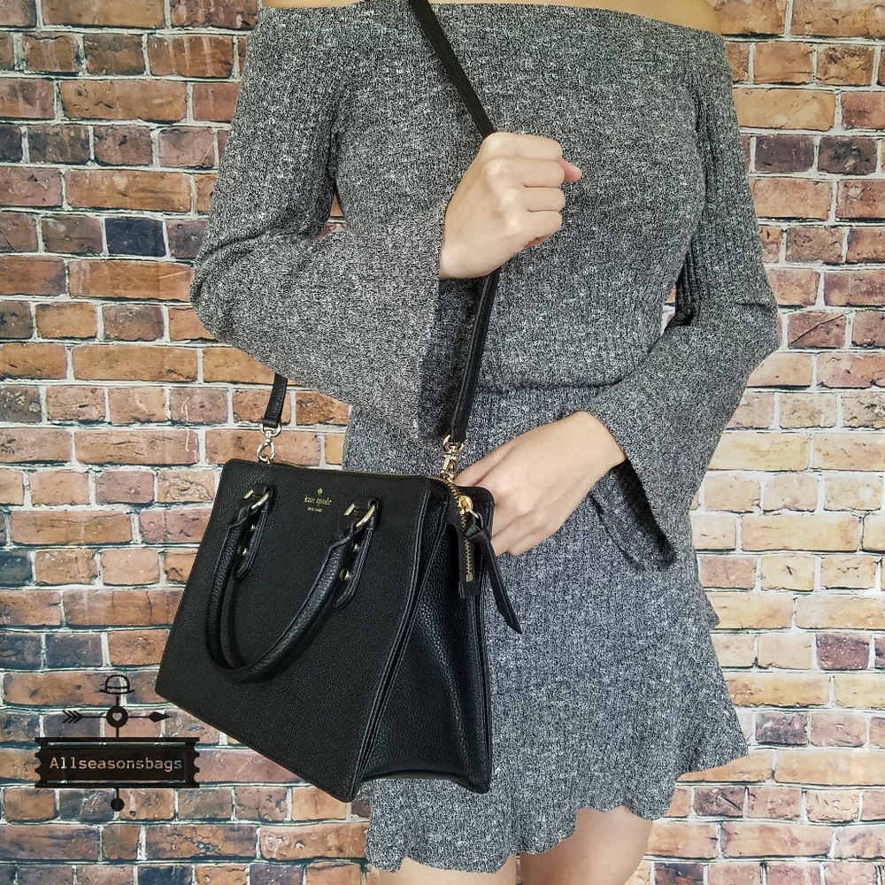 Kate spade lise mulberry street black satchel bag - Picture 2 of 7